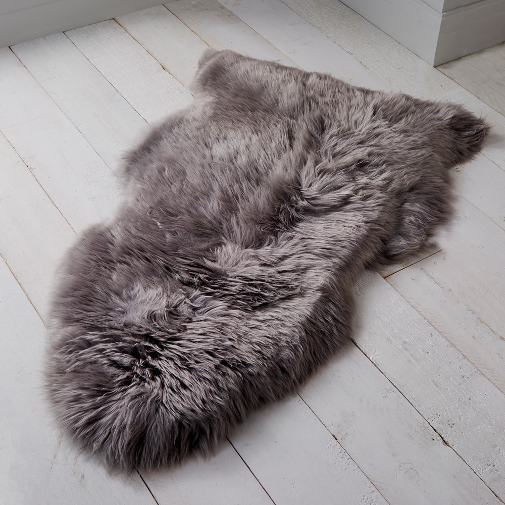 Sefton XXL New Zealand Sheepskin Rug in Grey